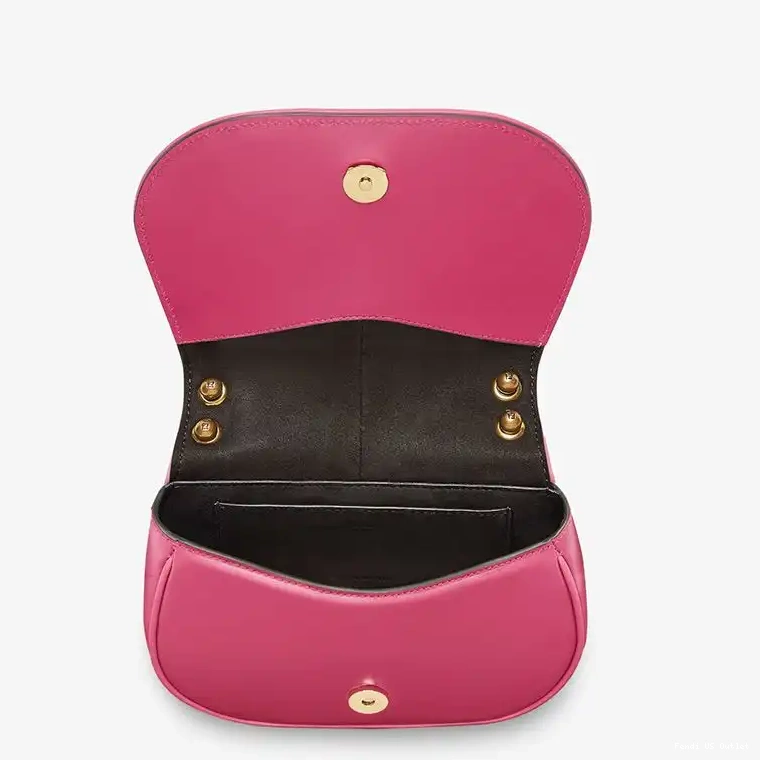 Cheap HOT Calf Leather Fendi Rose C'mon Mini Bag In 0530